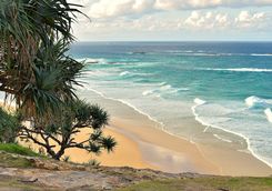 a beach on stradbroke island