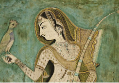 Indian woman in painting