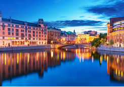 Evening shot of Stockholm
