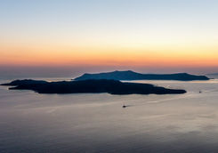 View of caldera in Santorini