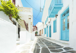 Pretty street in Mykonos