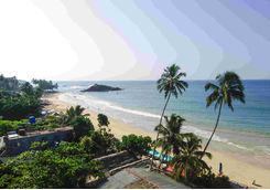 Top view of Mirissa beach