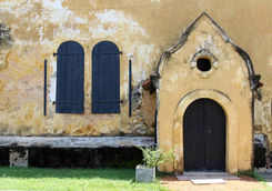 Rustic door in Galle, Sri Lanka
