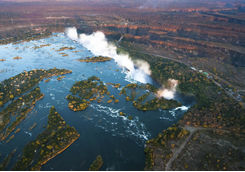 Aerial view of Victoria Falls