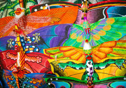Background of colourful kites