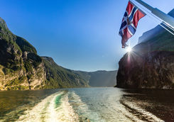 Cruising on Geirangerfjord in Norway
