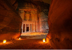 Petra at Night Candle Lights