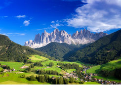 Panorama of Southtirol in the Dolomites