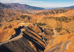 road through atlas mountains