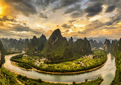 landscape view of li river