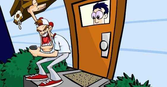 Pizza delivery prank