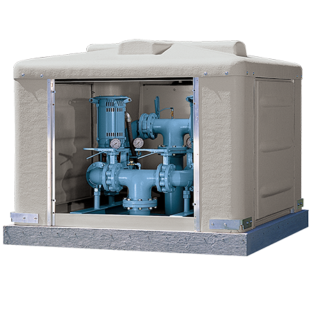 6' x 6' Above Ground Pressure Booster Stations Packaged Pumping Systems 