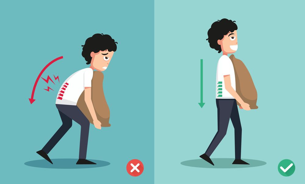 Lifting techniques illustration