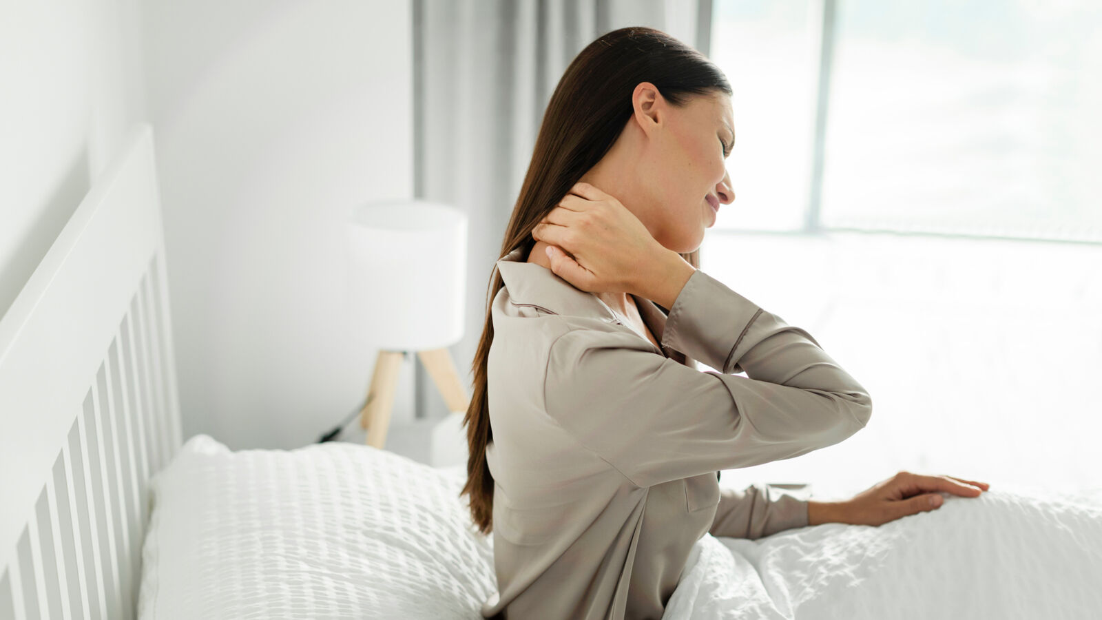 Neck Pain sleeping stock