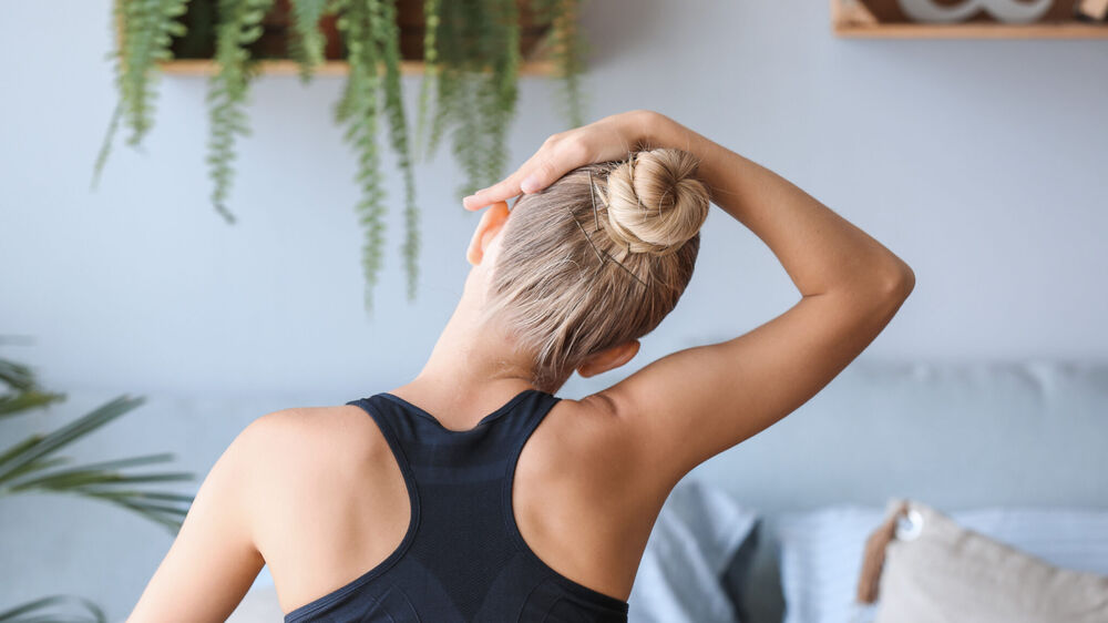 Neck Stretch Stock Image