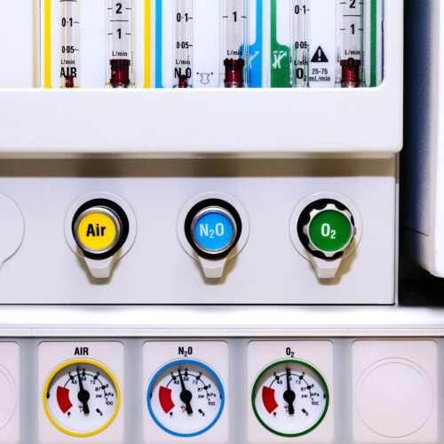 A Close up View of Buttons and Dials on a Machine