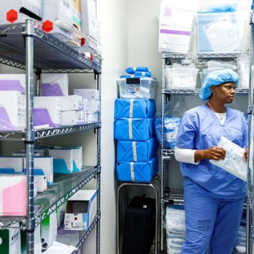 Nurse Inside Surgery Room Storage Room