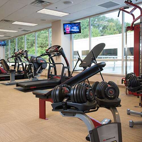 Male physical therapist working with a female patient laying on her back