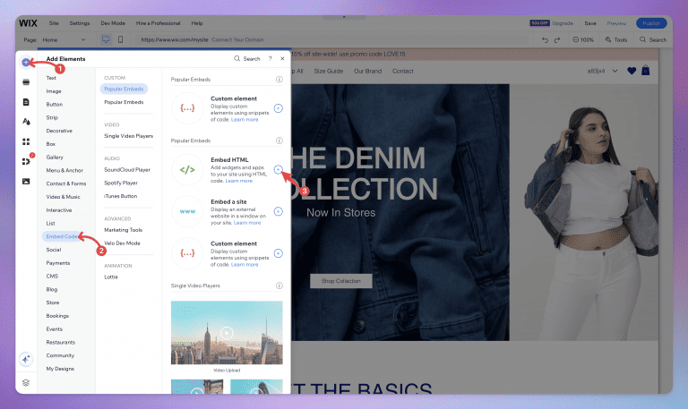 adding custom code