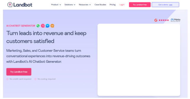 Landbot is a no-code chatbot builder designed to create interactive, form-based chat experiences for lead generation, onboarding, and basic support.