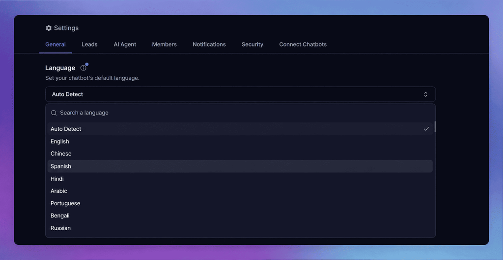 Multi-Lingual Support