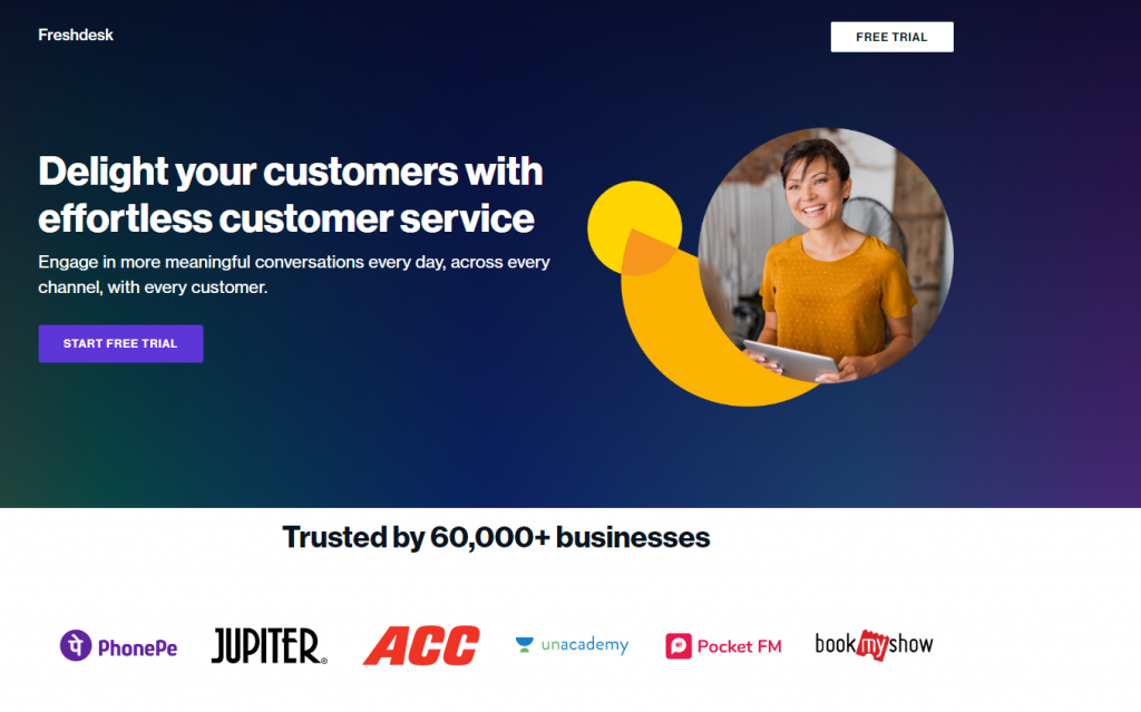 Freshdesk AI-powered customer service platform: streamlined ticketing, automation, and omnichannel support for teams