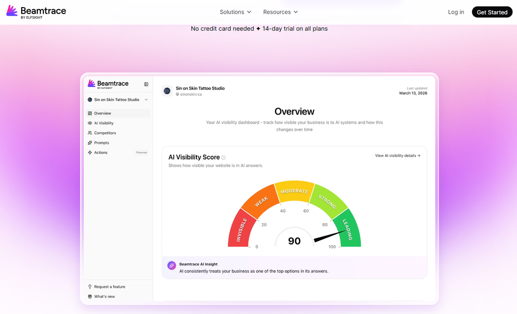 Beamtrace home page