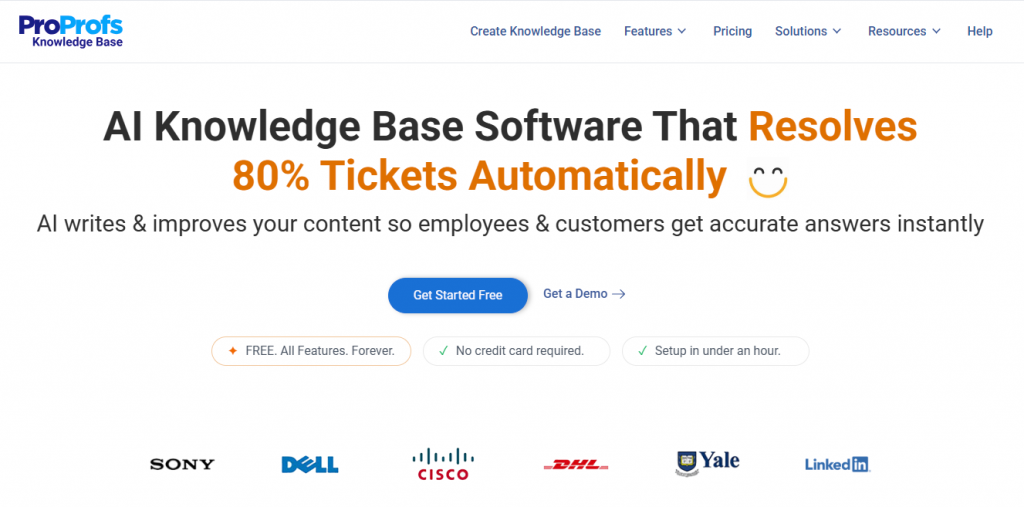 ProProfs dashboard