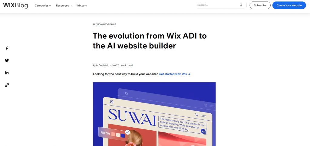 For non-coders, Wix’s AI builder offers an intuitive way to create professional websites. 