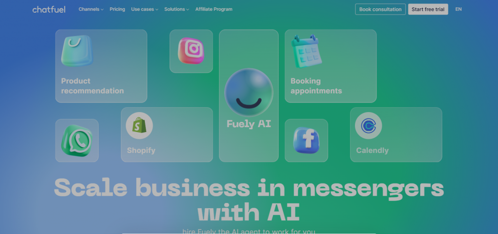 Chatfuel is designed primarily for building AI chatbots on Facebook Messenger and Instagram.