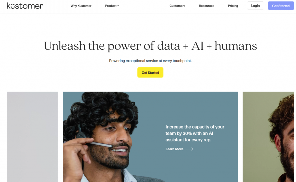 Kustomer IQ uses AI to triage, respond, and assist agents across all support channels.