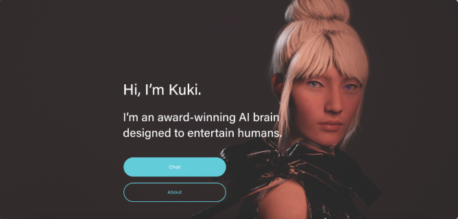 Kuki AI, formerly Mitsuku, is a five-time Loebner Prize winner known for its witty personality and metaverse integrations.