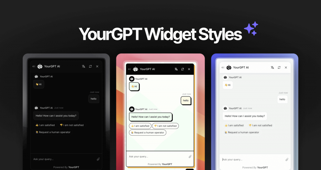 Chat widget style with YourGPT