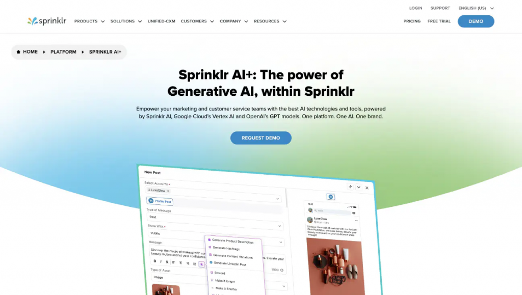 Sprinklr Service is a social-first customer service platform built for enterprises 