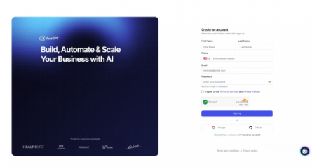 login page YourGPT