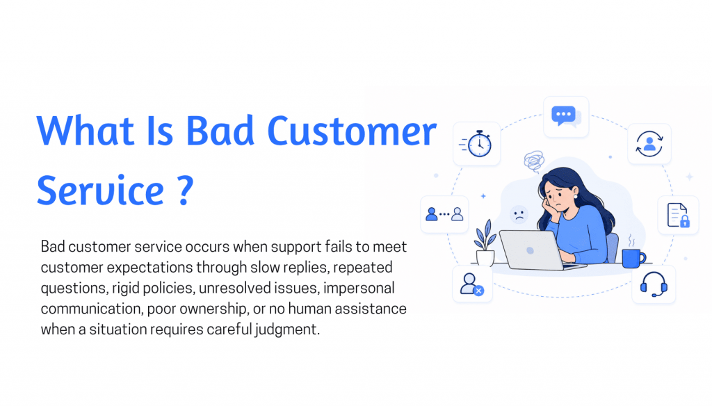 Frustrated customer experiencing poor support.