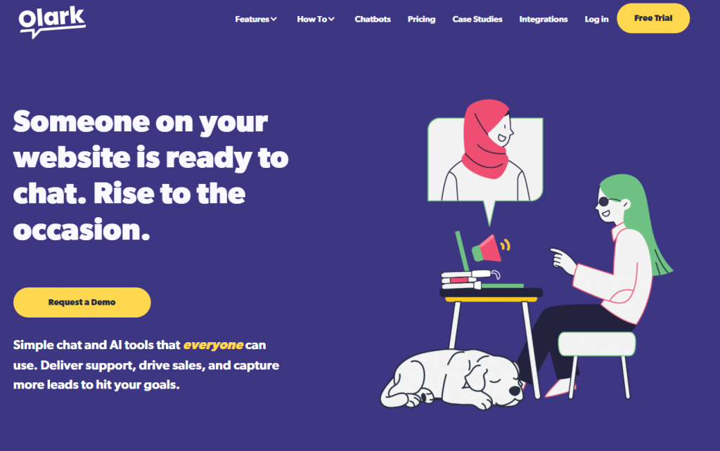 Olark is a live chat platform that helps businesses connect with website visitors in real time, capture leads