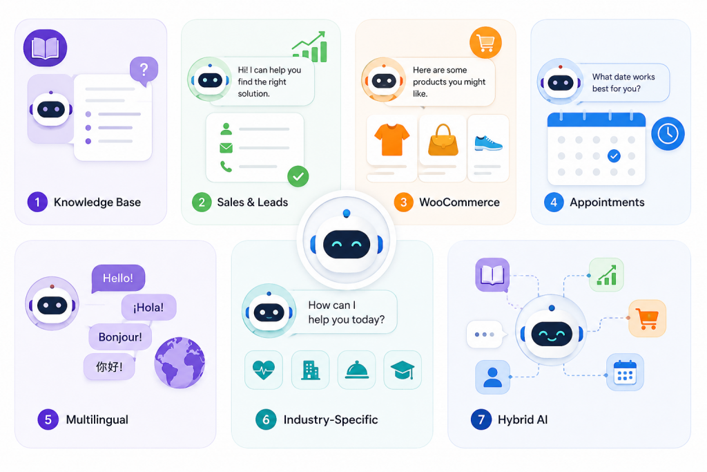 Types of WordPress AI Chatbots