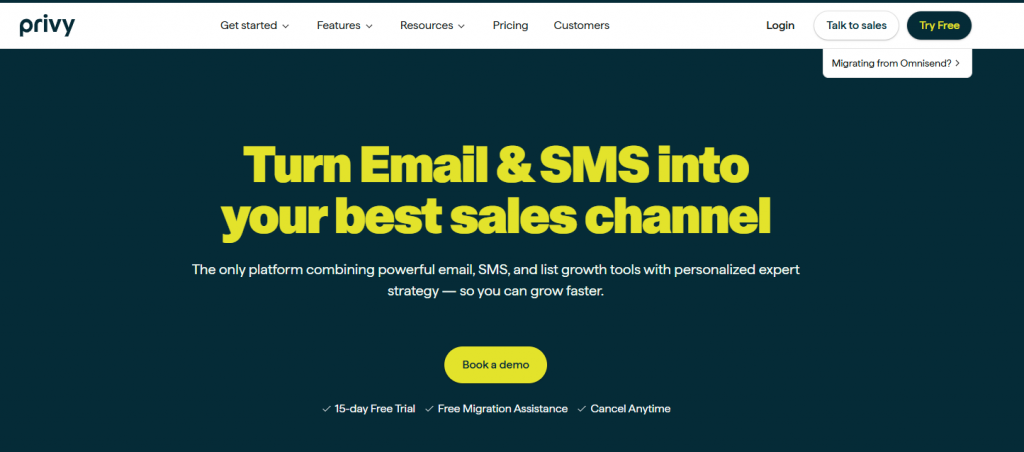 Privy includes email and SMS marketing tools to nurture those leads.