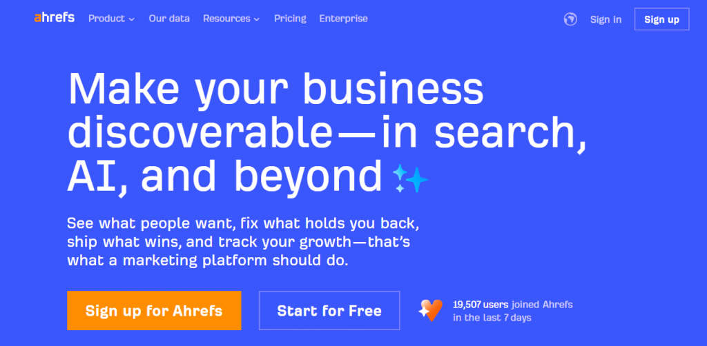 Ahrefs reveals exactly which keywords competitors rank for, identifies content gaps