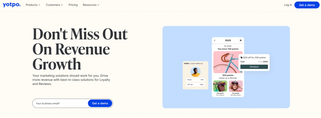 Yotpo provides an integrated suite of retention marketing tools including reviews, loyalty programs, referrals, and SMS marketing.