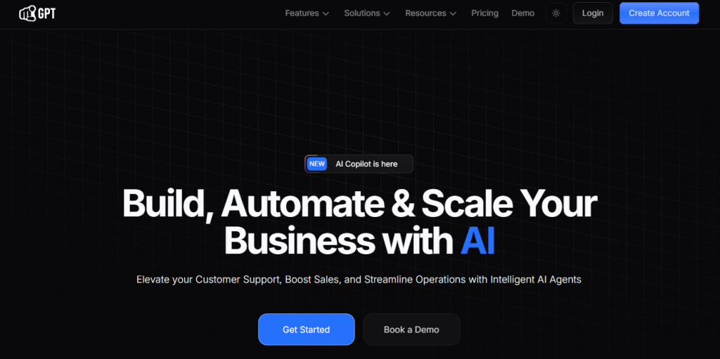 YourGPT is an AI-first platform to build and run AI agents for customer support, sales, and operations across websites, apps, and messaging channels.