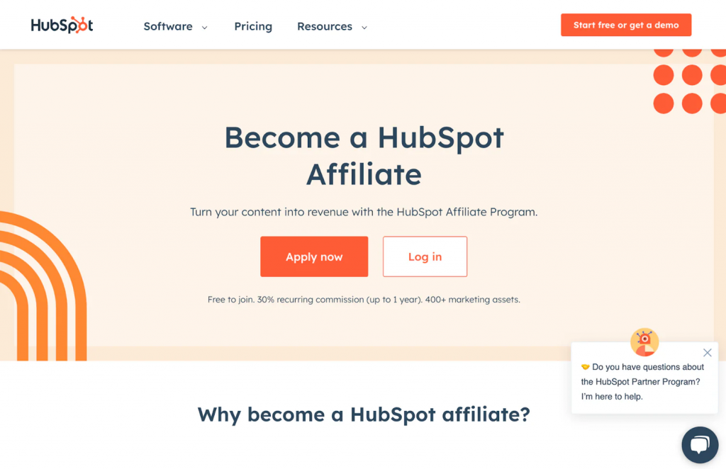 Hubspot home page 