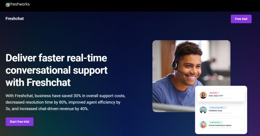 Deliver faster real-time conversational support with Freshchat