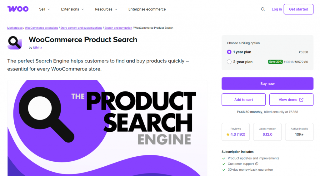 WooCommerce Product Search dramatically improves the default search functionality with advanced live search features that enhance customer experience and boost conversions.
