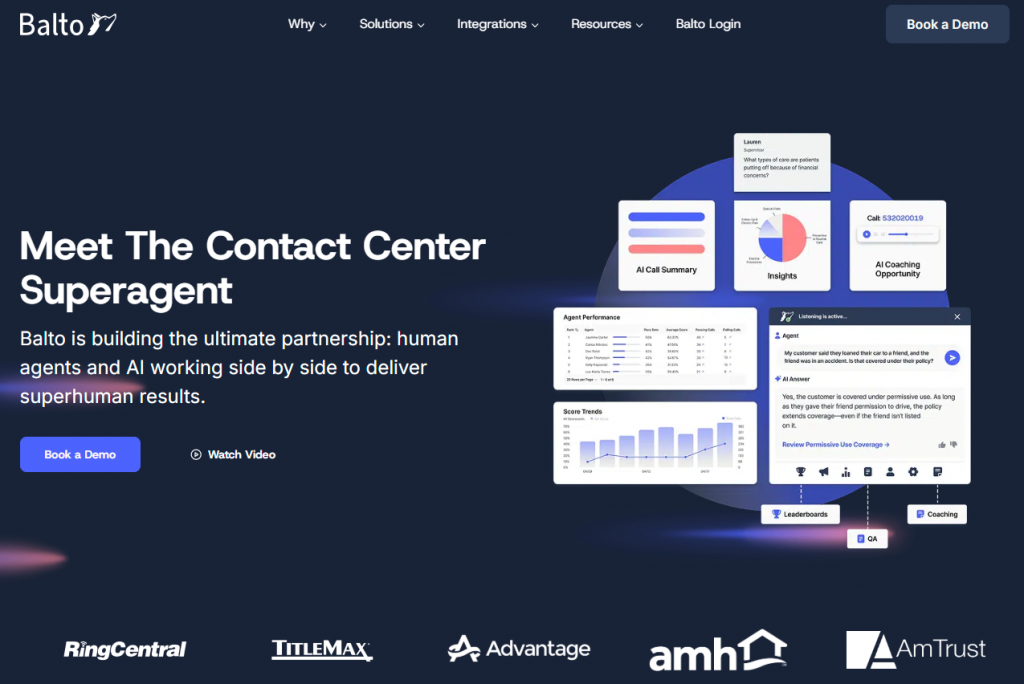 Balto is an AI-powered platform focused on supporting agents 