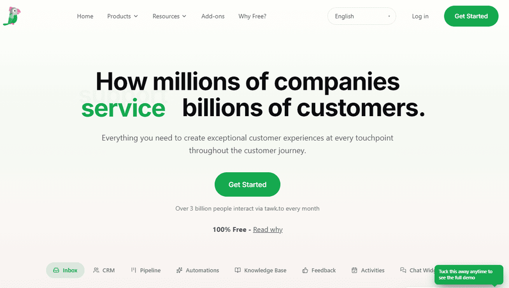 tawk home page