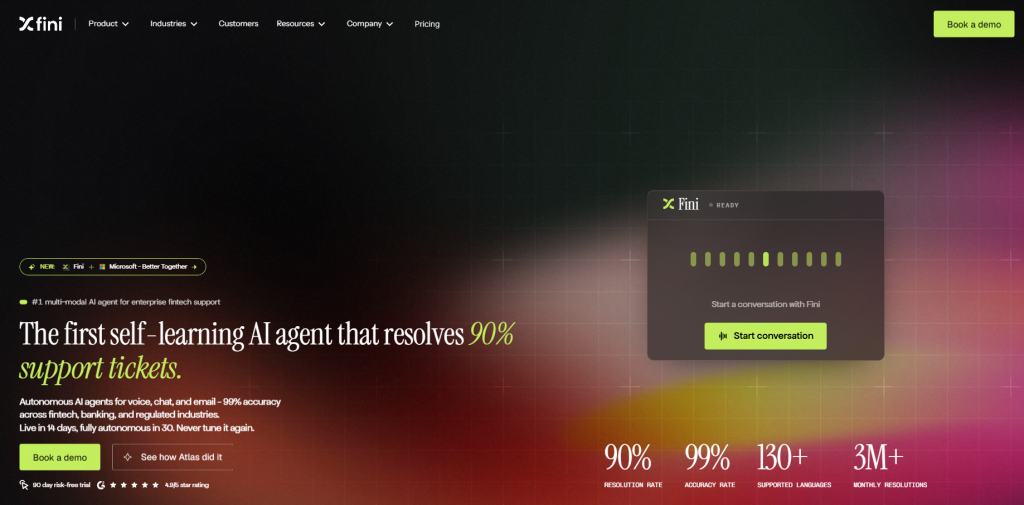 Fini AI Home Page