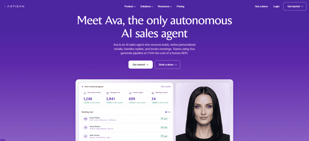Artisan (Ava) home page