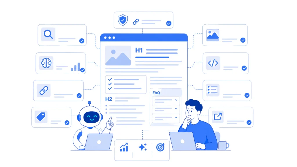 AI and marketer optimizing content for search and AI visibility.